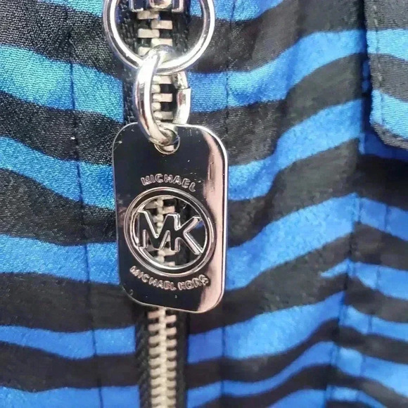 MICHAEL Michael Kors Blue Zebra Zip Up Shirt - Picture 5 of 6